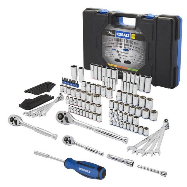 Kobalt 138-Piece Standard (SAE) and Metric Polished Chrome Mechanic's Tool Set