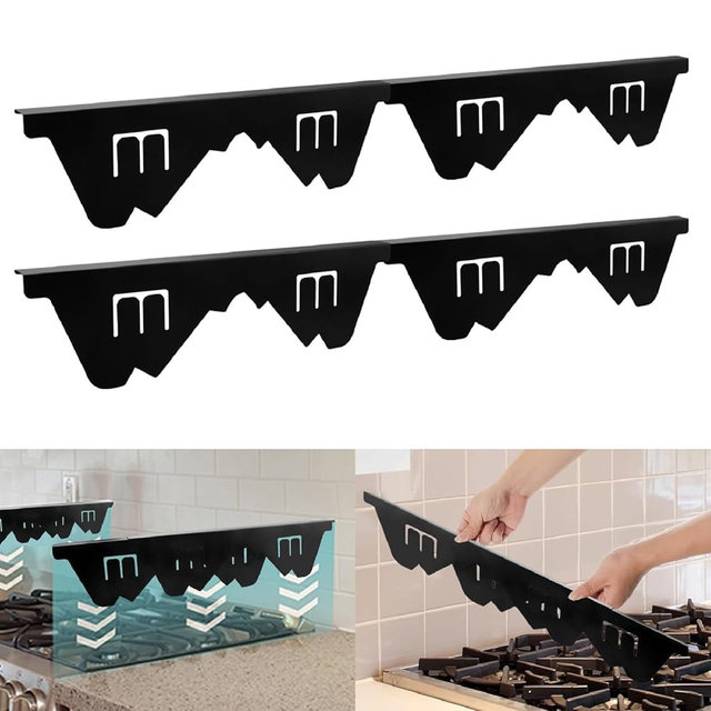 Stainless Steel Stove Gap Covers (2-Pack) - Adjustable Length 14.9 inches to 29.5 inches, Heat-Resistant Kitchen Gap Filler for Countertops