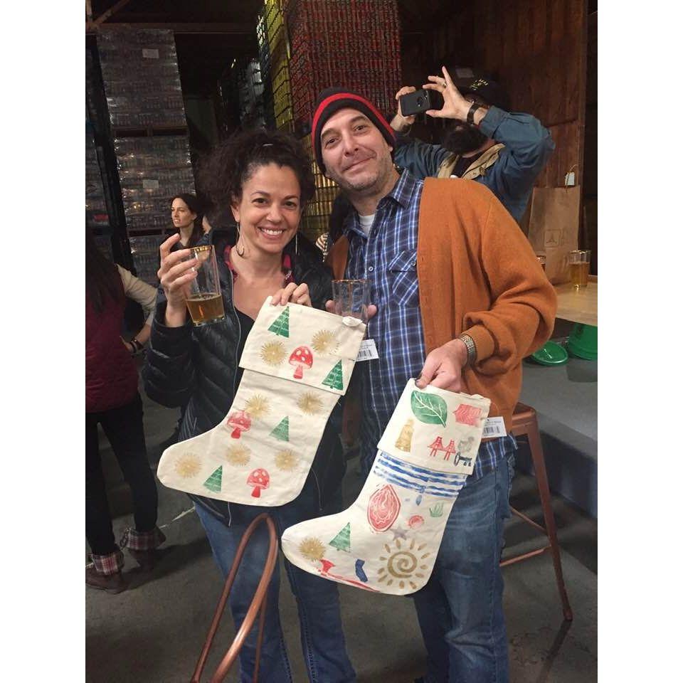 Microbrews and stocking making. Potrero Hill, SF.