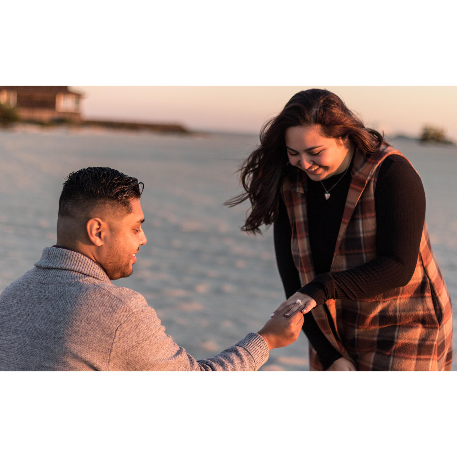 When He finally popped the question!