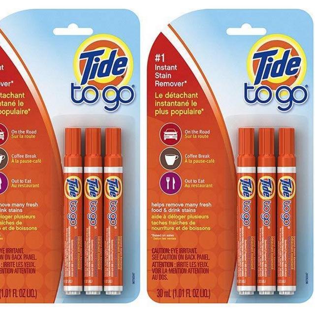 Tide to Go Instant Stain Remover Liquid Pen, 3 Count (2 Packages)