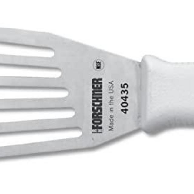 Victorinox 3-Inch by 6-Inch Chef's Slotted Fish Turner Head, White Poly Handle