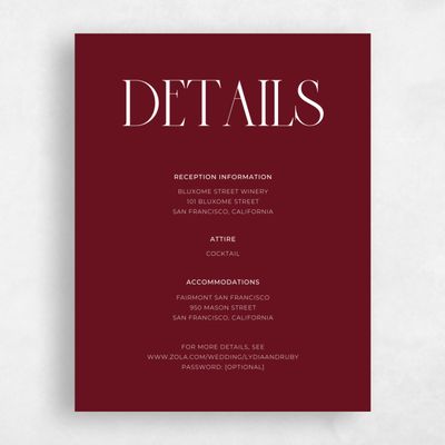 Dark Burgundy, Red Wedding Enclosure - Amberley