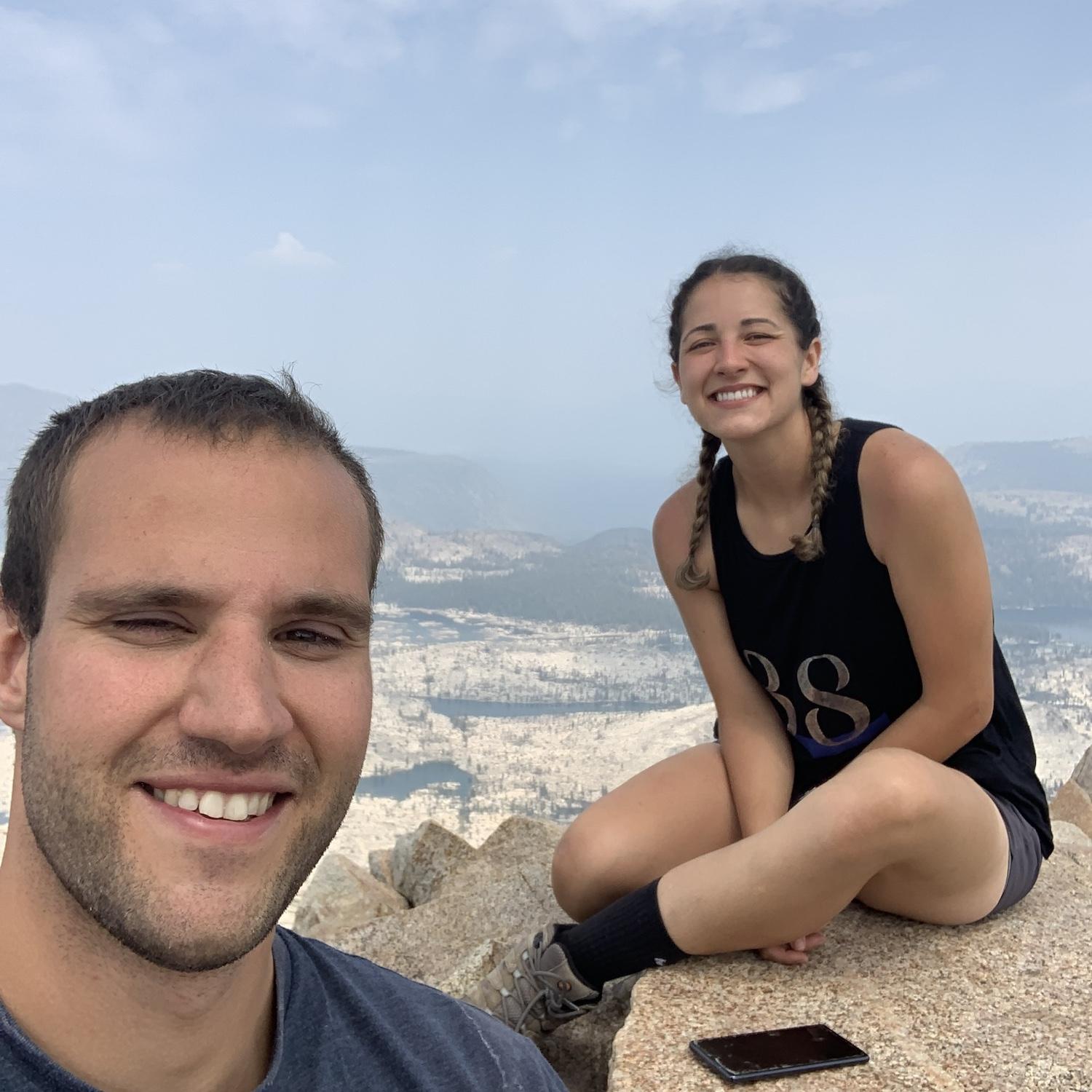 Our first picture together! Top of Pikes Peak!