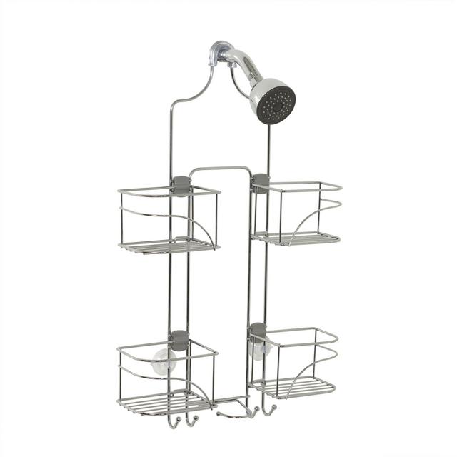 Zenna Home 7446SS, Expandable Over-The-Showerhead Caddy, Chrome