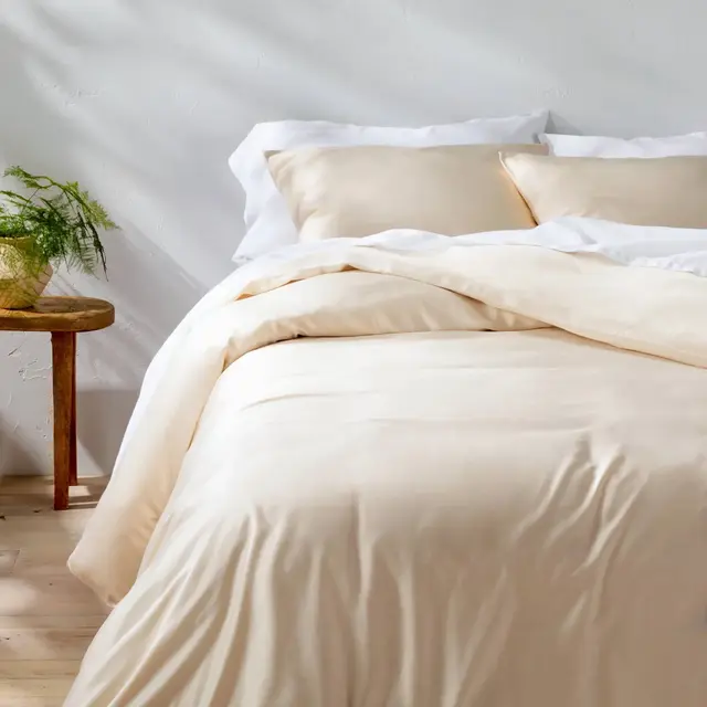 King Rayon from Bamboo Duvet Set Natural - Casaluna™
