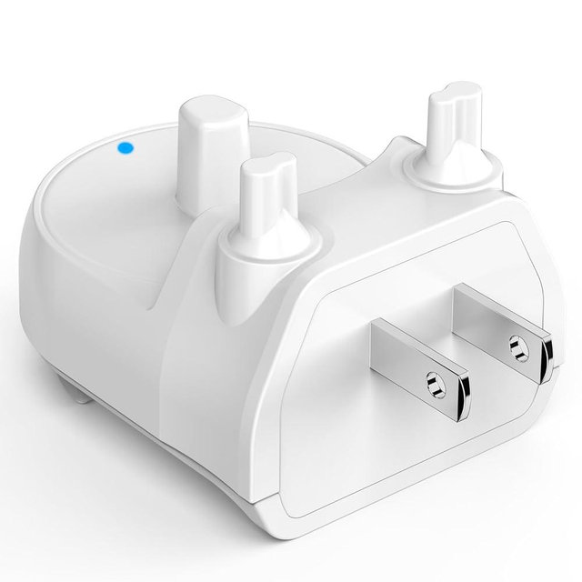 Charger for Oral-B Electric Toothbrush, Compatible with Oral-B io4/io5/io6, Genius 8000/9000, Pro 1000/2000/3000/5000, 3709/3728/3756 | Direct Plug-in Waterproof Outlet Charger Base Hygienic White