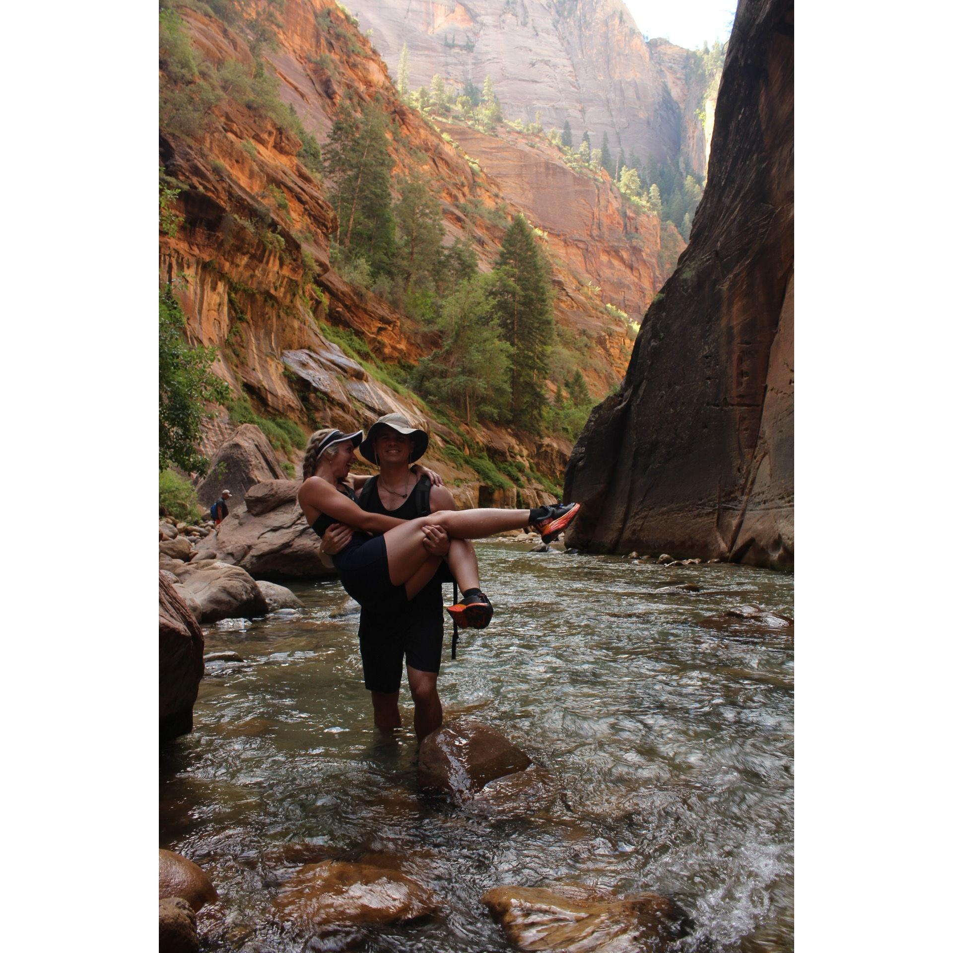 July 2023 - Hiking through The Narrows in Zion National Park!
