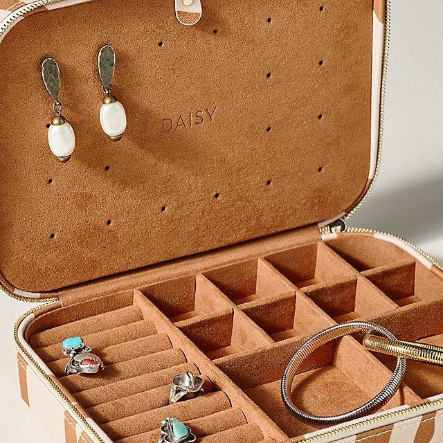 Daisy London Patterned Travel Jewelry Case