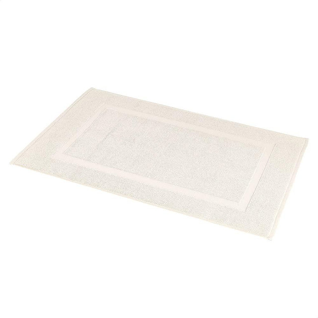 Amazon Basics Banded Bathroom Bath Rug Mat - 20 x 31 Inch, Cream