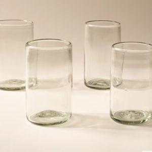 Recycled Handblown Glassware | Clear, Tall