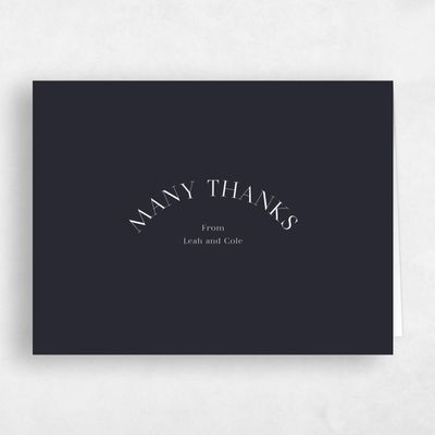 Black Typography Wedding Thank You - Tarbert Landscape
