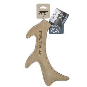 Tall Tails Dog Natural Leather Antler Fetch Toy for Dogs (11")
