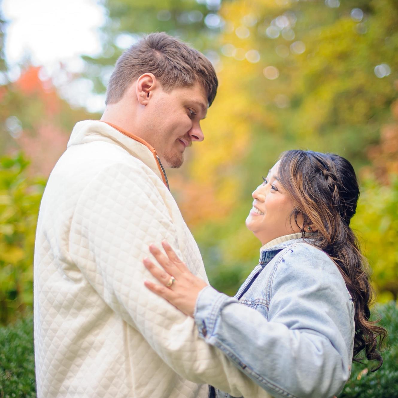 Dancing in the fall leaves