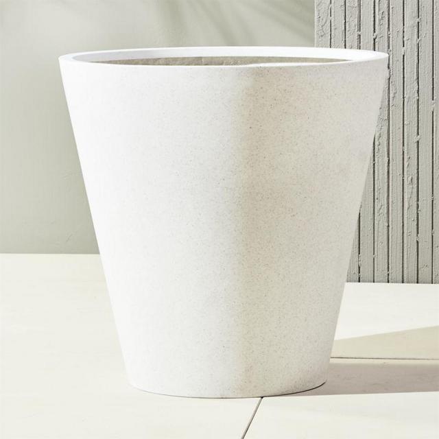Shore Polyterrazzo Extra Large White Planter