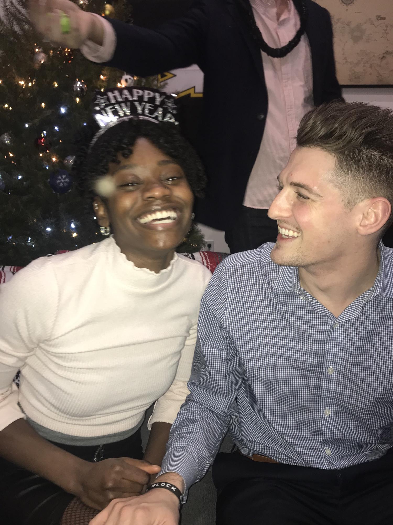 This was right after our first New Year’s kiss!