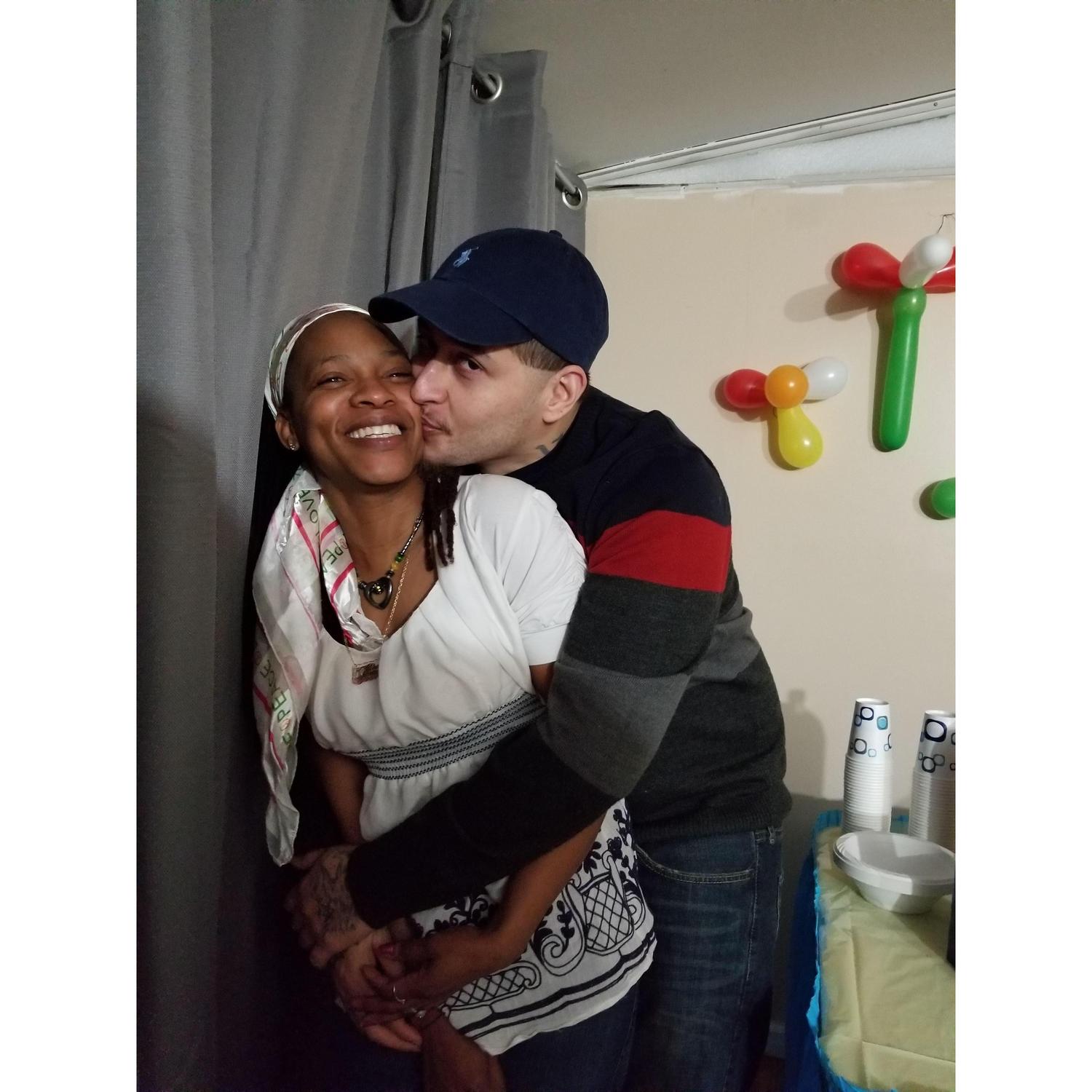 At my son birthday party. His affection is mesmerizing