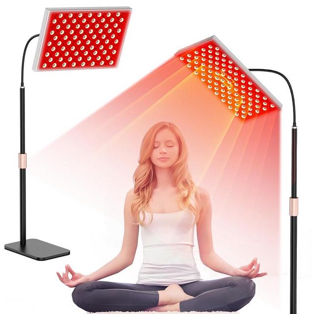 Red Light Therapy for Body and Face, Infrared Light Therapy Lamp 660nm Red Light and 850nm NIR LED Panel Light with Adjustable Stand, Infrared Redlight Therapy Device for Full Body Skin at Home
