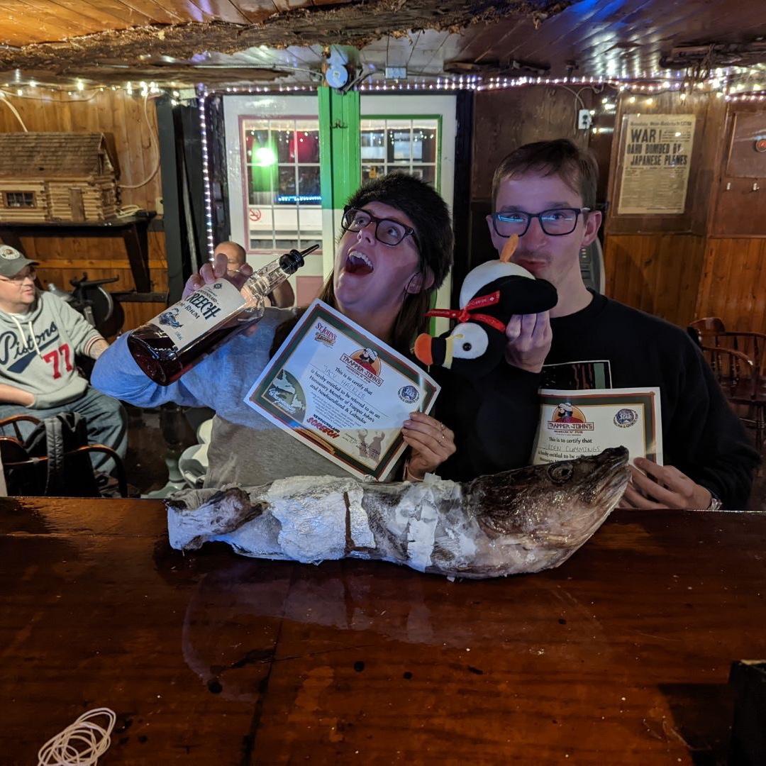 Getting “screeched” in at St John’s, Newfoundland