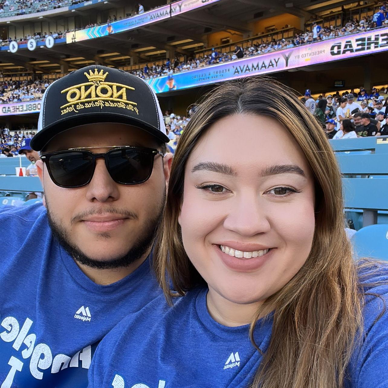 Our first baseball game. Baseline club seats. May 2022.