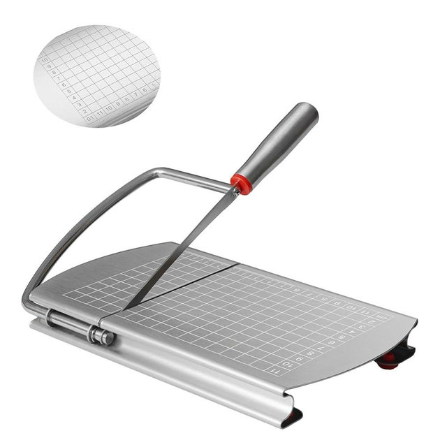 EVER FOUND Stainless Steel Cheese Slicers for Block Cheese Heavy Duty-Multipurpose Cheese Cutter Board with Sharp Knife, Precision Scale and Anti Slip Rubber Pads for cutting Block Cheese & Much More