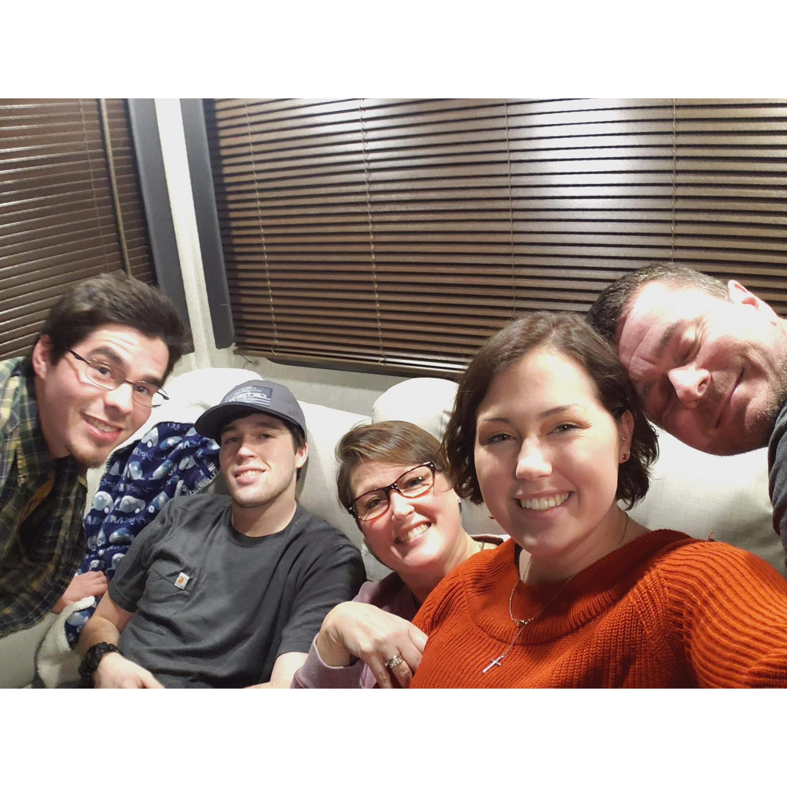 The first time James met some of my family