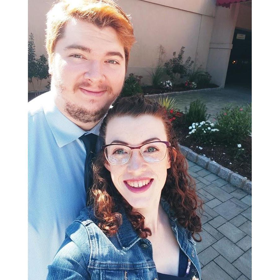 At our friend's wedding, just about a year out from ours!