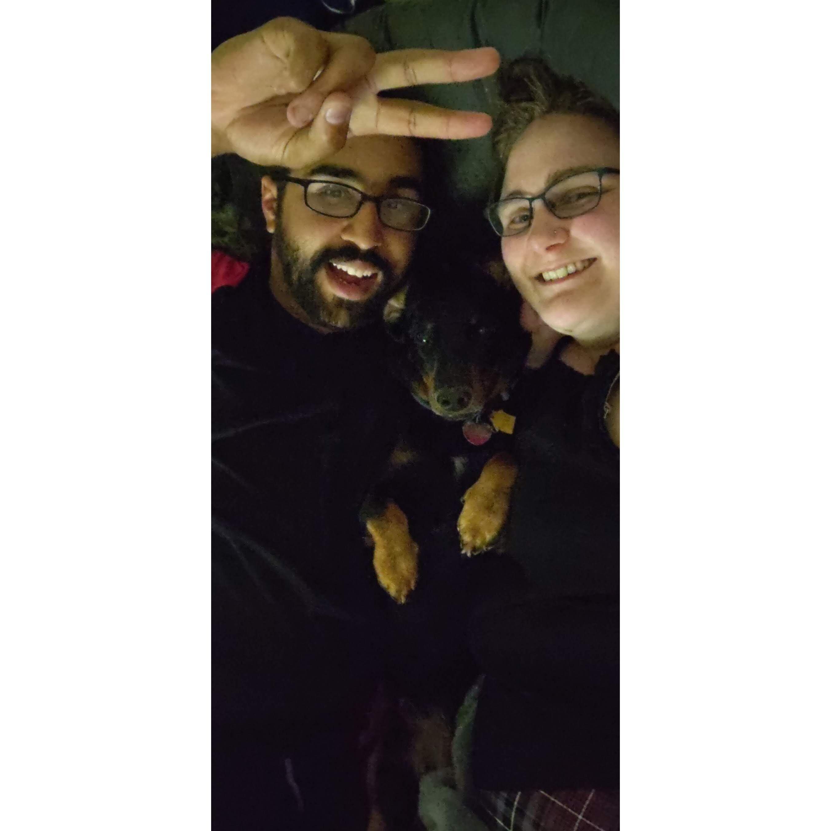 Chilling with our baby Ollie.