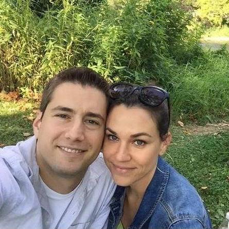 One of our first dates- a picnic in the park.