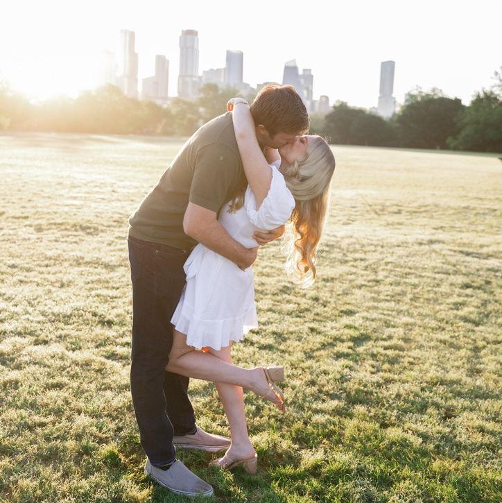 Engagement photos at Zilker Park