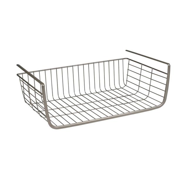 Spectrum Steel Ashley™ Medium Over-the-Shelf Basket in Satin Nickel