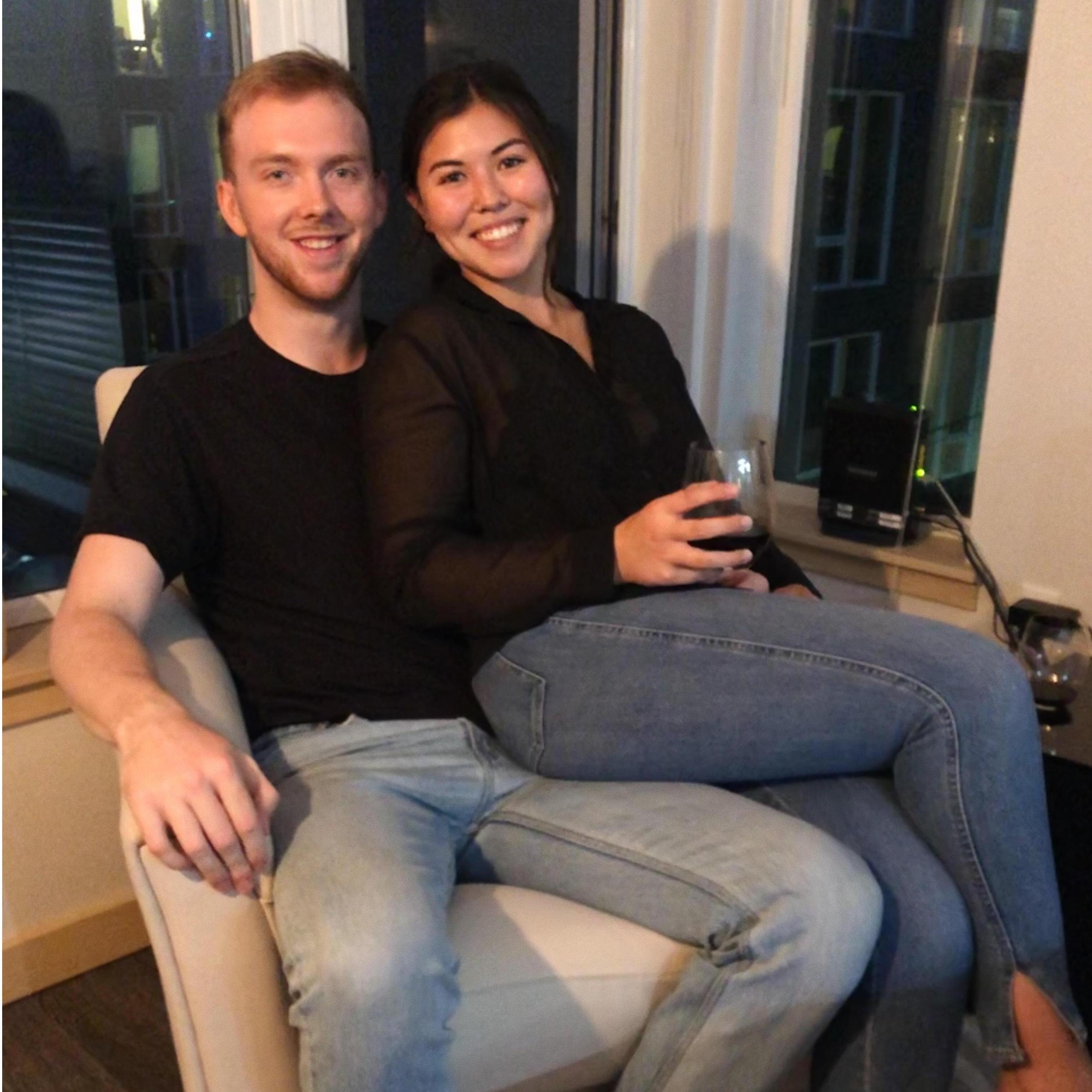 In our first apartment in Seattle.