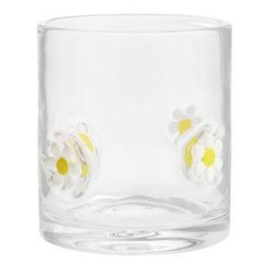 Daisy Charm Inlay Double Old Fashioned Glass