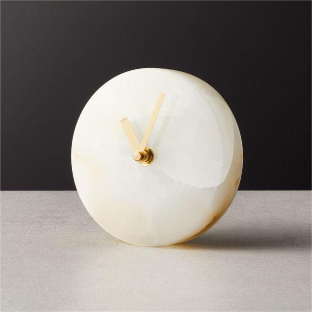 CB2 Onyx Table Top Clock