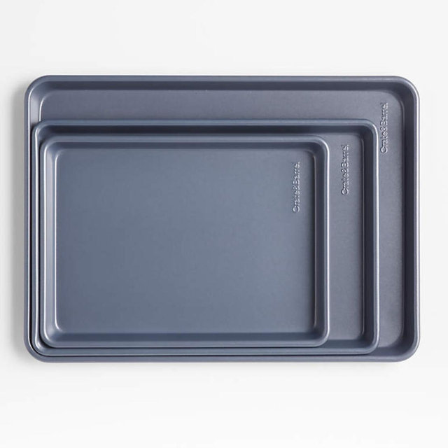Crate & Barrel Slate Blue Baking Sheets, Set of 3