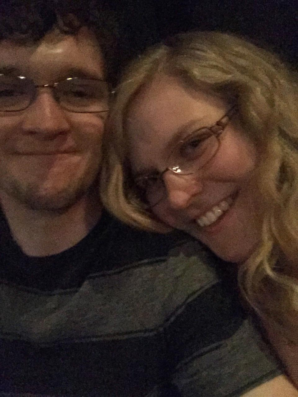 Our first date to see the movie Inside Out, August 2015