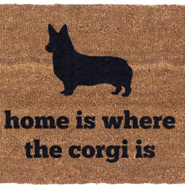 Harrogate Corgi Life Vinyl Back Door Mat