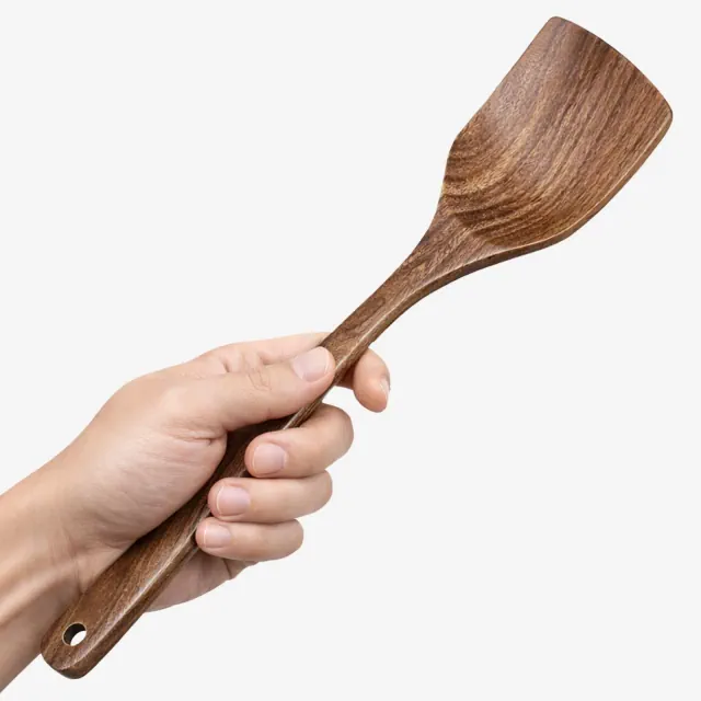 Cheer Collection Wooden Spatula with Smooth Finish and Hanging Hole