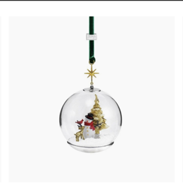 Snowman and Forest Friends Snow Globe Ornament
