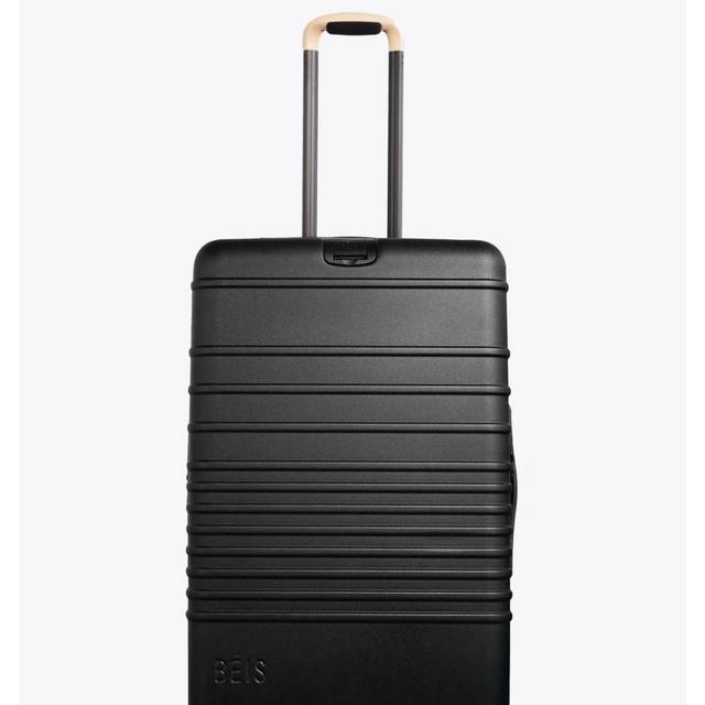 The Medium Check-In Roller in Black/Beige