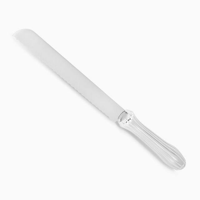 Bellagio Challah Knife Smooth Silver Plated