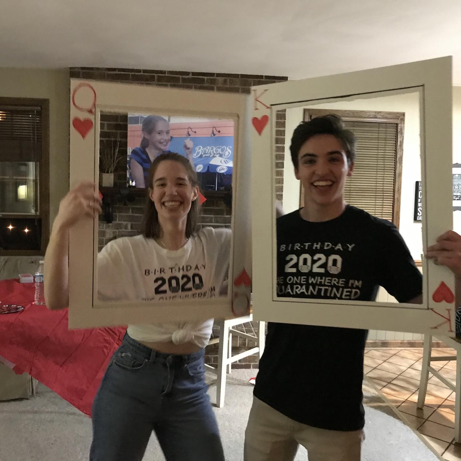 Celebrating our 21st birthdays together during lockdown with an at-home bar crawl created for us by Margo's Family.