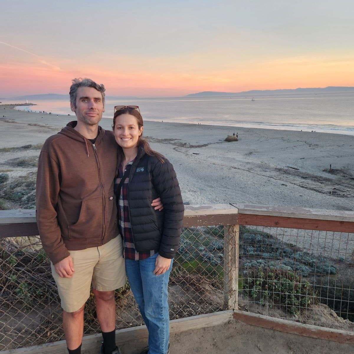 Watching sunset in Santa Cruz