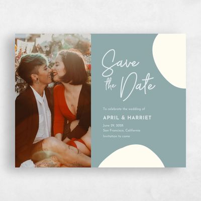 Green Wedding Save the Date - Bahia Photo