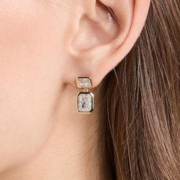 SHASHI Emerald Baguette Drop Earrings | Dillard's