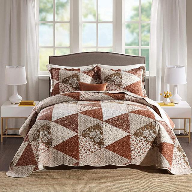 Travan 3-Piece Queen Quilt Sets with Shams Oversized Bedding Bedspread Coverlet Set