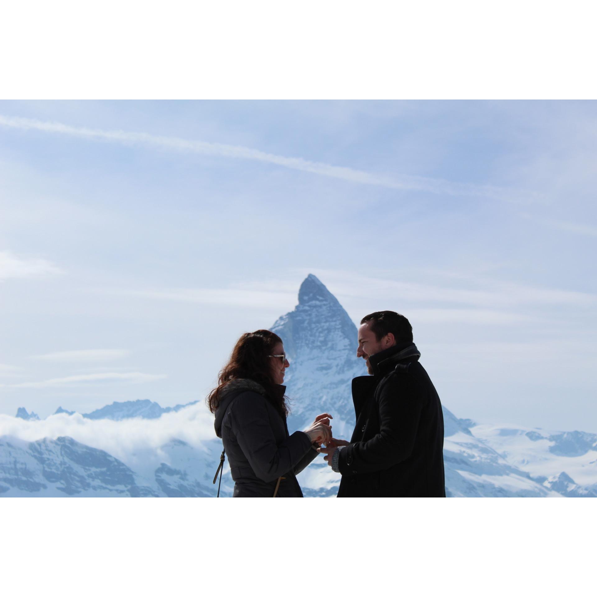 right before the proposal