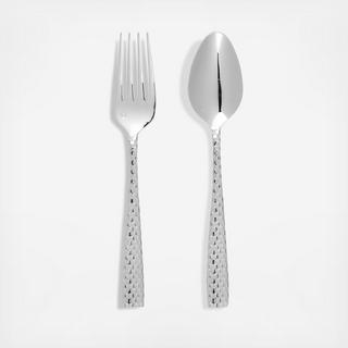 Lucca Faceted 2-Piece Serving Set