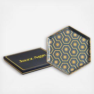 Jazz Age Deco Hexagon Platter