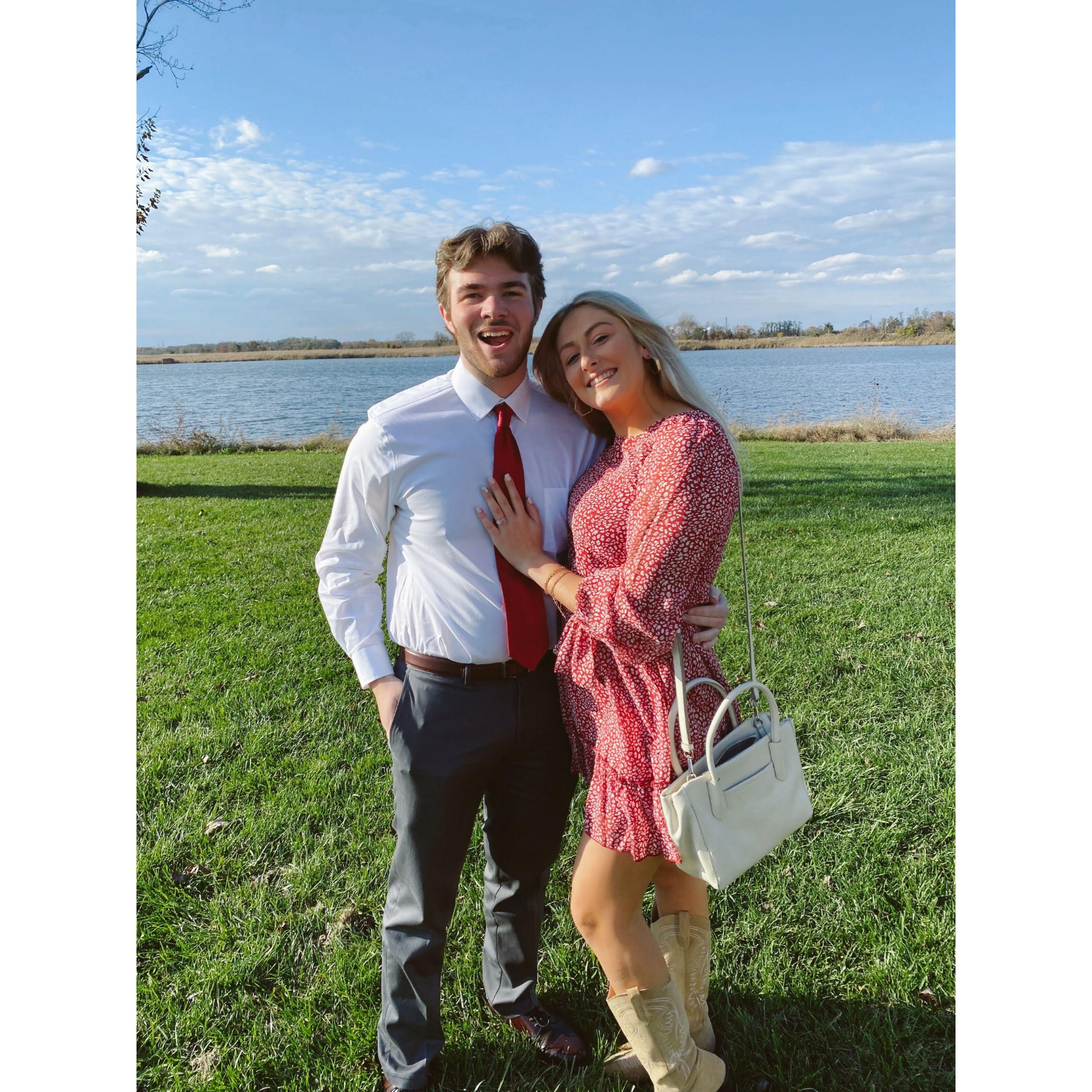 Lindsey and Shane at Dayle and Beth's wedding in November 2021